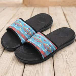 7 Lake Design Summer Sandals /Sliders for Men - Turquoise (0812-2302)