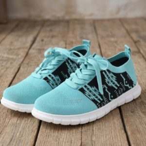 Designer Native Print - Athletic Shoes -16112 - Turquoise - One Size (1828-1681)