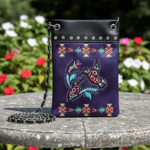 Ladies Designer Hummingbird Cross Body Bag- Purple (2030W216 PU)