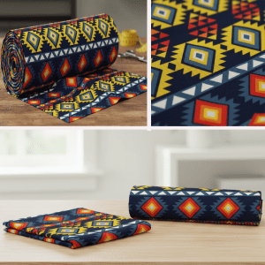 Thunder Spirit  Design  - 100 % Cotton Fabric Bolt - Design (2904 Navy Blue)