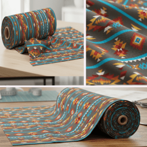 7 Lake  Design  - 100 % Cotton Fabric Yard/Bolt -Design (2906 Grey)