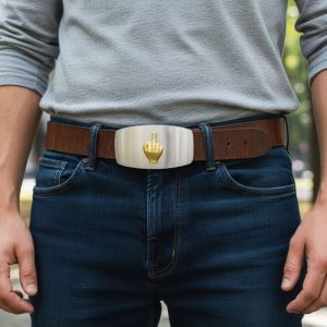 Medium - Middle Finger Design - Belt Buckles