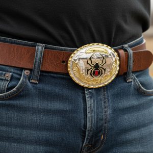 Medium - Oval Bin Scorpion (Finger) - Belt Buckles