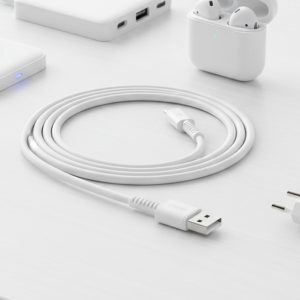 USB to Micro PVC Data Cable Pack 1 meter 2AMP - White (CA120M)