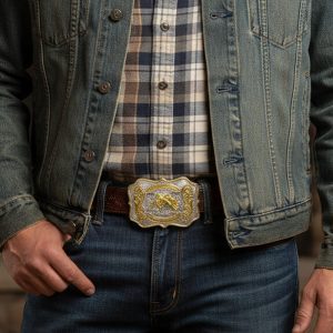 Medium -  Square Hat/Gun - Belt  Buckles