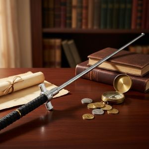 39" Baton With Black Handle + Silver Guard (BT2223 BK+SV39) 1M