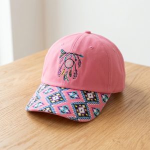 Embroidered Smart Hat - Pink (Hat-12)