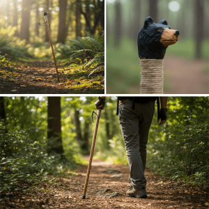 Bear Design Hand Crafted Walking Stick - (CD-4517)