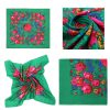60" x 60" Non-Metallic Kokum Floral Scarf (CD-Scarf-01-60 Non-Metallic Green) - Image 3