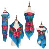 45" x 45" Non - Metallic Kokum Floral Scarf (CD-SCARF-1-45 Non-Metallic Light Blue) - Image 5