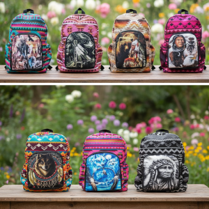 Hand Made Ecuadorian Backpacks With Adjustable Straps With Native Style Image (ECUA-NA-BP)