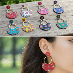 Floral Design Hand Made Earrings - (Floral 1013)