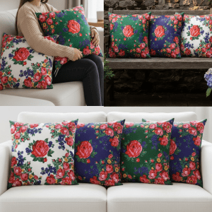 Kokum Floral Silk Touch Cushion (Floral 879)