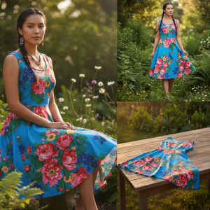 Floral 889-Blue