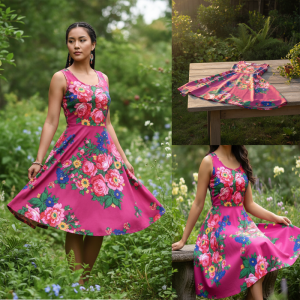 Floral 889-Fuchsia