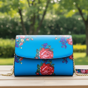 Kokum Floral Hand Bag - Blue (Floral 964)