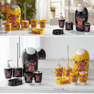 Floral Design 6 Pcs Set of Bath Series (Floral 999)