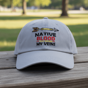 Native Blood My Veins Hat - Grey (Hat-05)