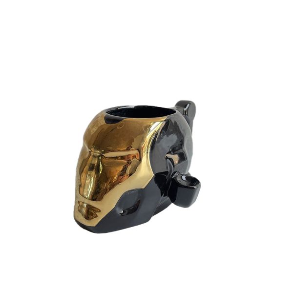 Skull Shape Pipe Mug - Gold (JHTCXYB001)