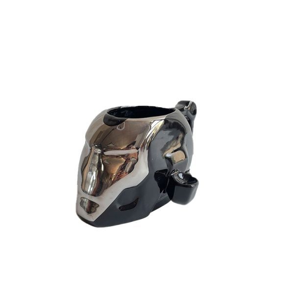 Skull Shape Pipe Mug - Silver (JHTCXYB001)
