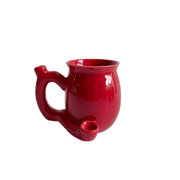 Ceramic Pipe Mug - Red (JHTCXYB010)