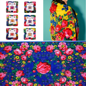 60"x80" Kokum Floral Art Silk Touch Fleece - (MD3000)