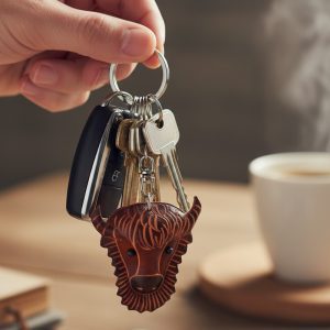 Buffalo Face Handmade Key Chain - (NTV805)