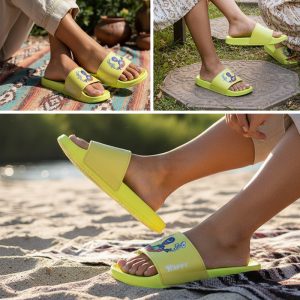 Alien Print Slide Sandals - (SS-0013)