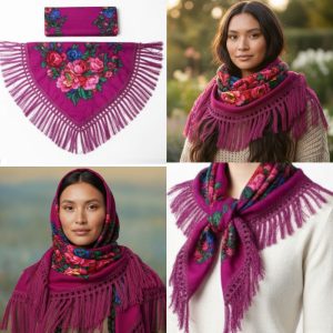 CD-Scarf-2-30 Metallic Fuchsia