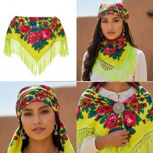 CD-Scarf-2-30 Metallic Neon Yellow