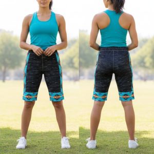 Single Jersey Knit Material Athletic Shorts - Youth -Turquios (1227-1602)