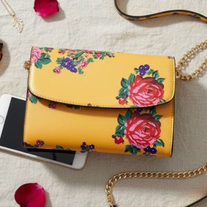 Floral Ladies Handbag - Orange (Floral 964)