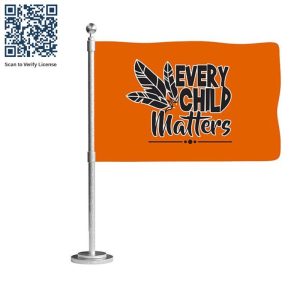 Every Child Matters Car Flag - Orange (ECM005)