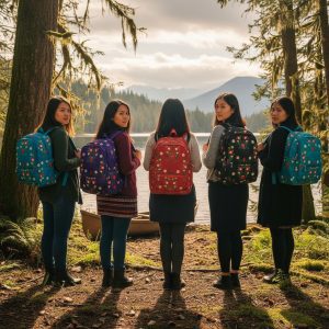 Printed Backpack, Anishinaabe Blossom Harmony (2614)