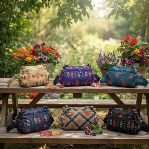 Printed Cotton Crossbody Purse, YNF Design (2616)