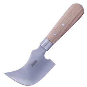 Defender-Xtreme 8.5" Hand Made Crescent Shape Lead Knife Wood Handle With Sheath (14427)