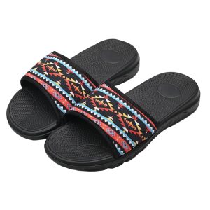 7 Lake Design Summer Sandals /Sliders for Men - Black (0812-2301)
