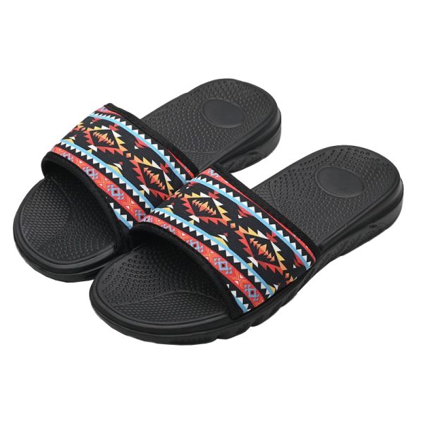 7 Lake Design Summer Sandals /Sliders for Men - Black (0812-2301)