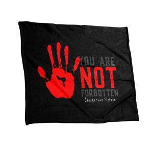 Sherpa Lined Signature Silk Touch Throw Blanket - Red Hand Design (1703-YNF)