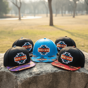 Embroidered Patch Snapback Hat (0187)