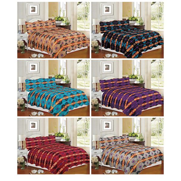 Quilt 3pc Set - King  - Assorted Colors - 1441