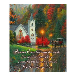 Amazing Grace #7351, Signature Sherpa Lined Throw Blanket (1703-7351 AG)