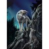 Lisa Parker Wolves Series Sherpa Lined Throw Blanket