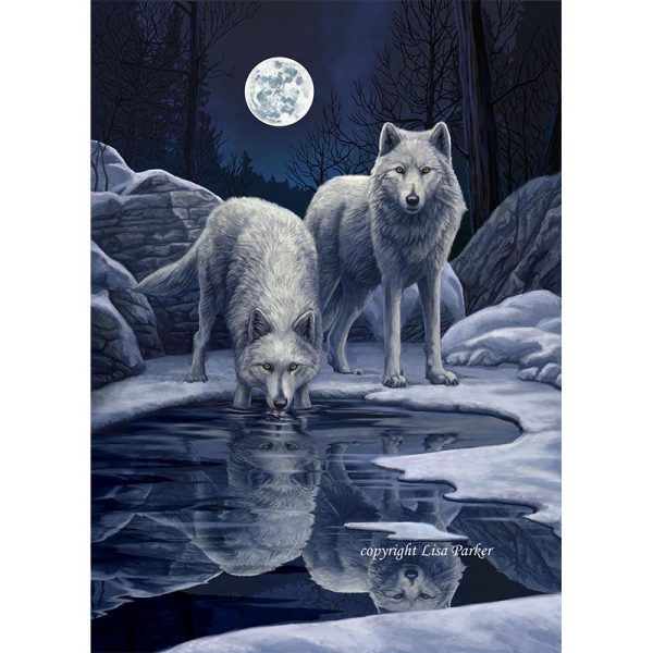 Lisa Parker Wolves Series Sherpa Lined Throw Blanket - Image 3