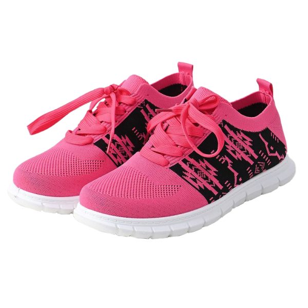 Designer Native Print - Athletic Shoes -16112 - Pink- One Size (1828-1684)