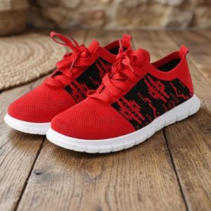 Designer Native Print - Athletic Shoes -16112 - Red- One Size (1828-1686)