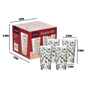 17 oz Printed Glass Set Anishinaabe Enchantment Collection (4473)