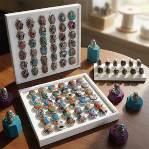 Artsy Chip Inlay Style Rings - (ACI-RING)