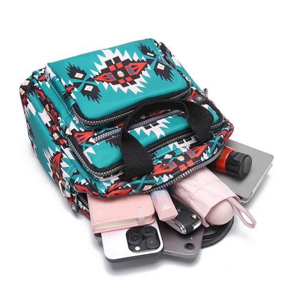 Indigenous Art Ladies Multi-Function Backpack Assorted Colors and Design (PG5078) - Image 3