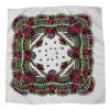 CD-Scarf-12 Non-Metallic Kokum Floral Scarf 27"x 27" - White - Image 2